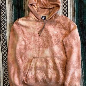 Bleach-Dyed Nike Hoodie